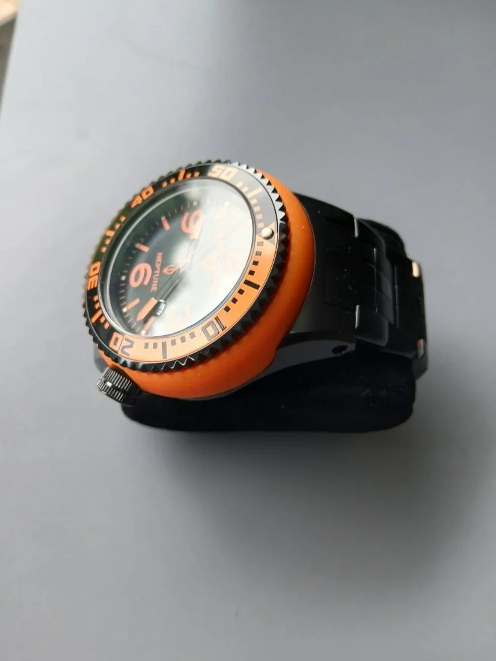 Swiss Legend - Neptune w/steel band Orange and Black - Chicago Bears